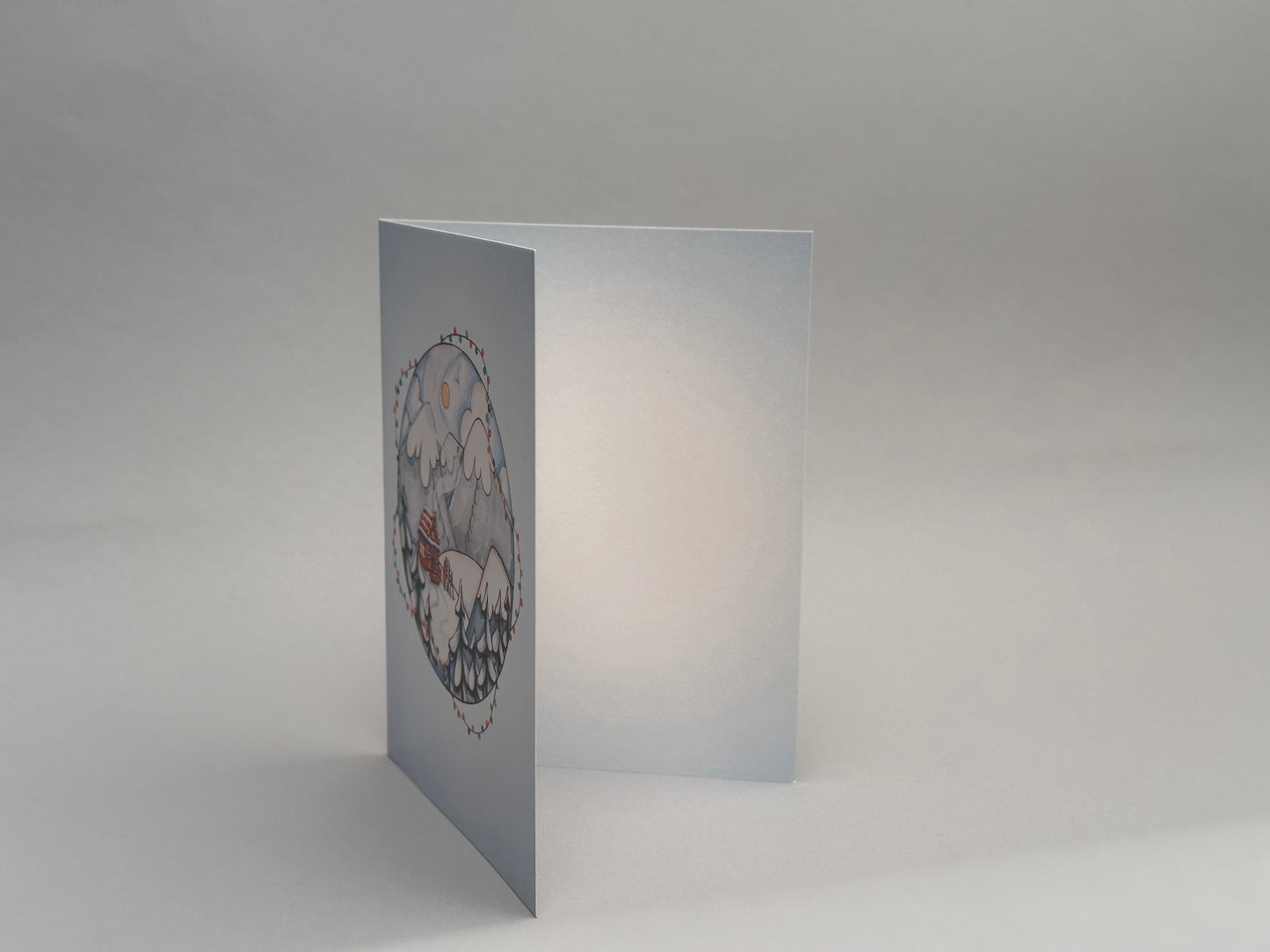 "Snowy Ski Mountains" Greeting Card