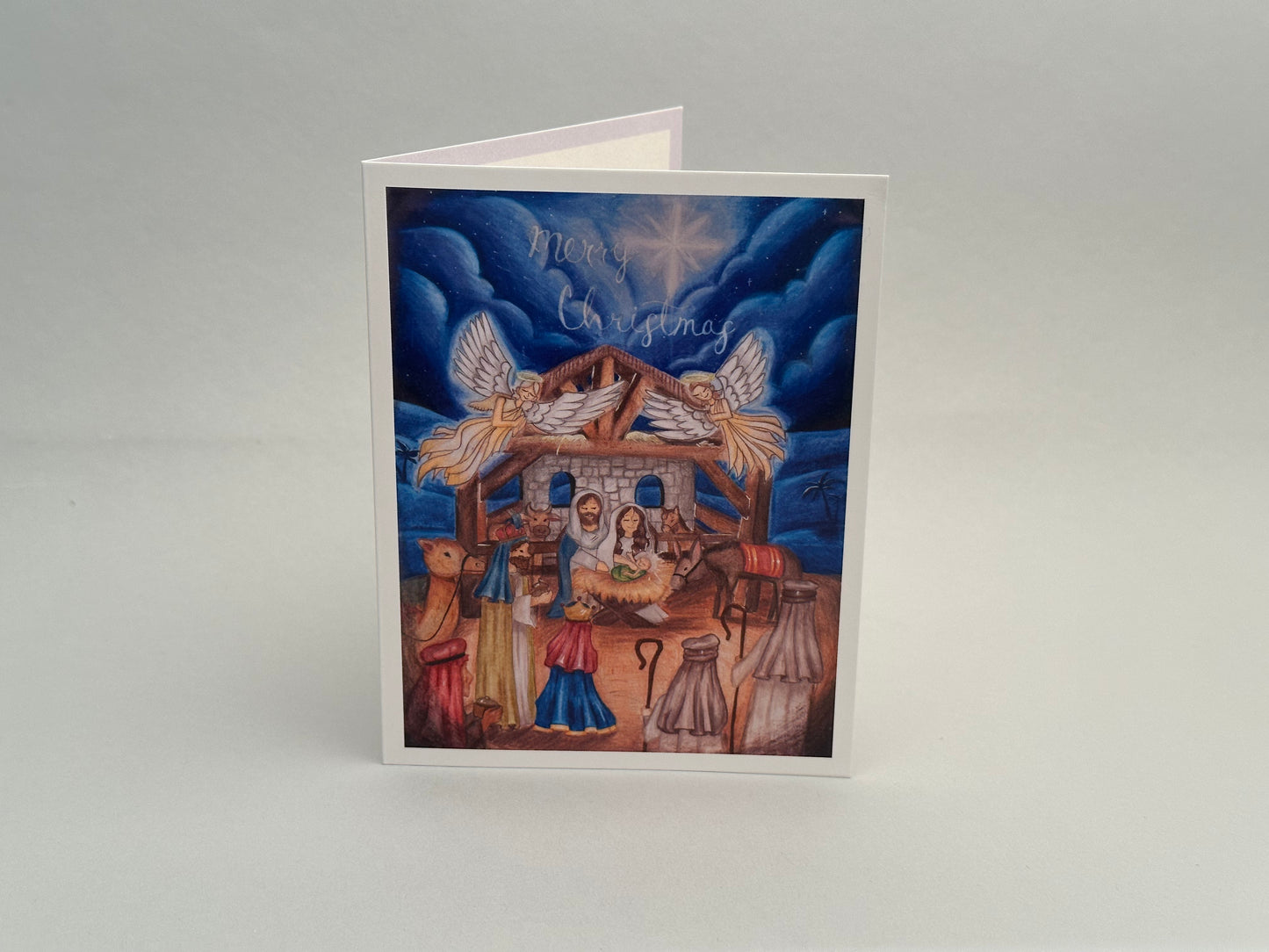 "Merry Christmas Nativity Scene" Greeting Card 2022
