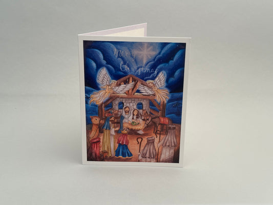"Merry Christmas Nativity Scene" Greeting Card 2022
