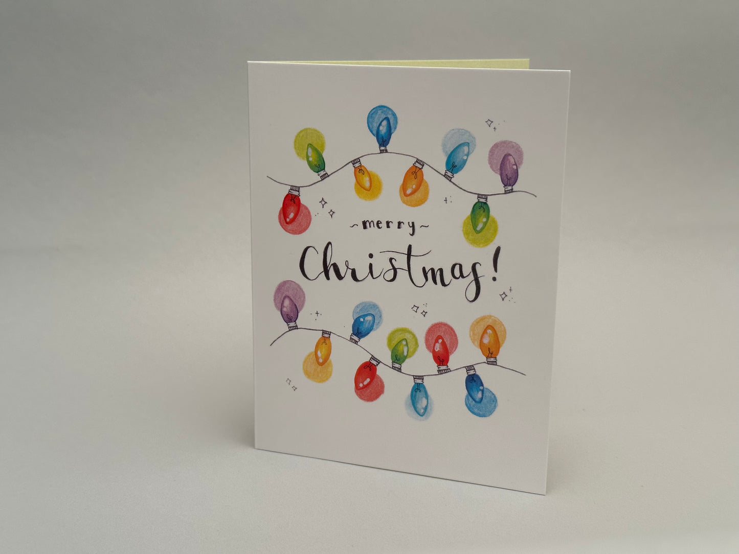 "Sparkling Christmas Lights" Greeting Card